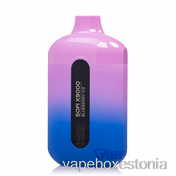 Vape Box Estonia Sofi X9000 0% Nullnikotiini Nuti ühekordne Mustikajää